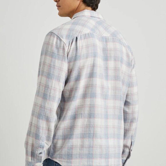 NWT RAILS Wyatt shirt Cobalt Flamingo Melange Men's Long Sleeve Button Down XL - Picture 2 of 7